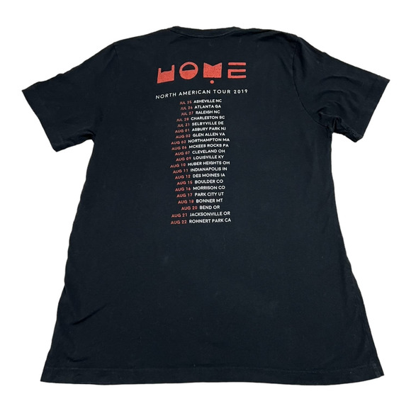 Home Black Crew Neck 2019 Concert Shirt, Size M (measured) - Picture 2 of 3